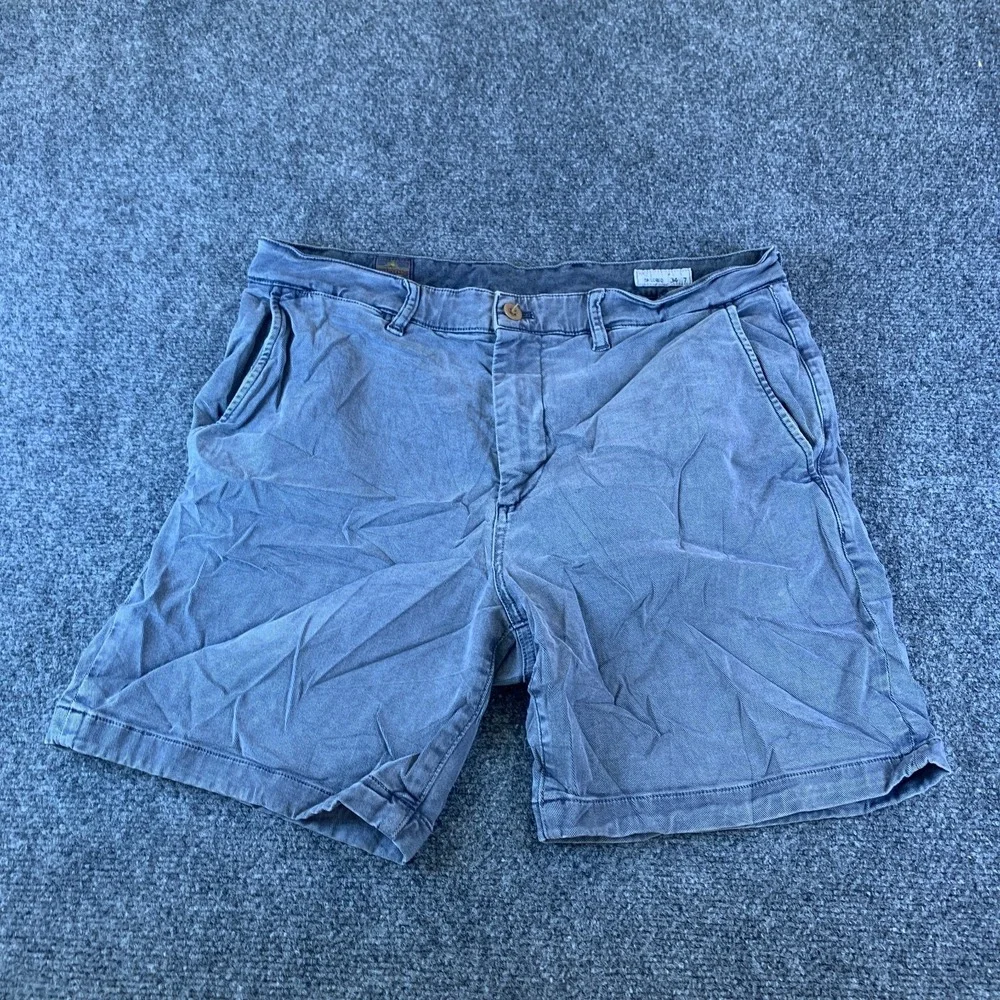 Faherty Chino Shorts Mens 34 Gray Good Coastline Premium Tailored Fit 7in Inseam